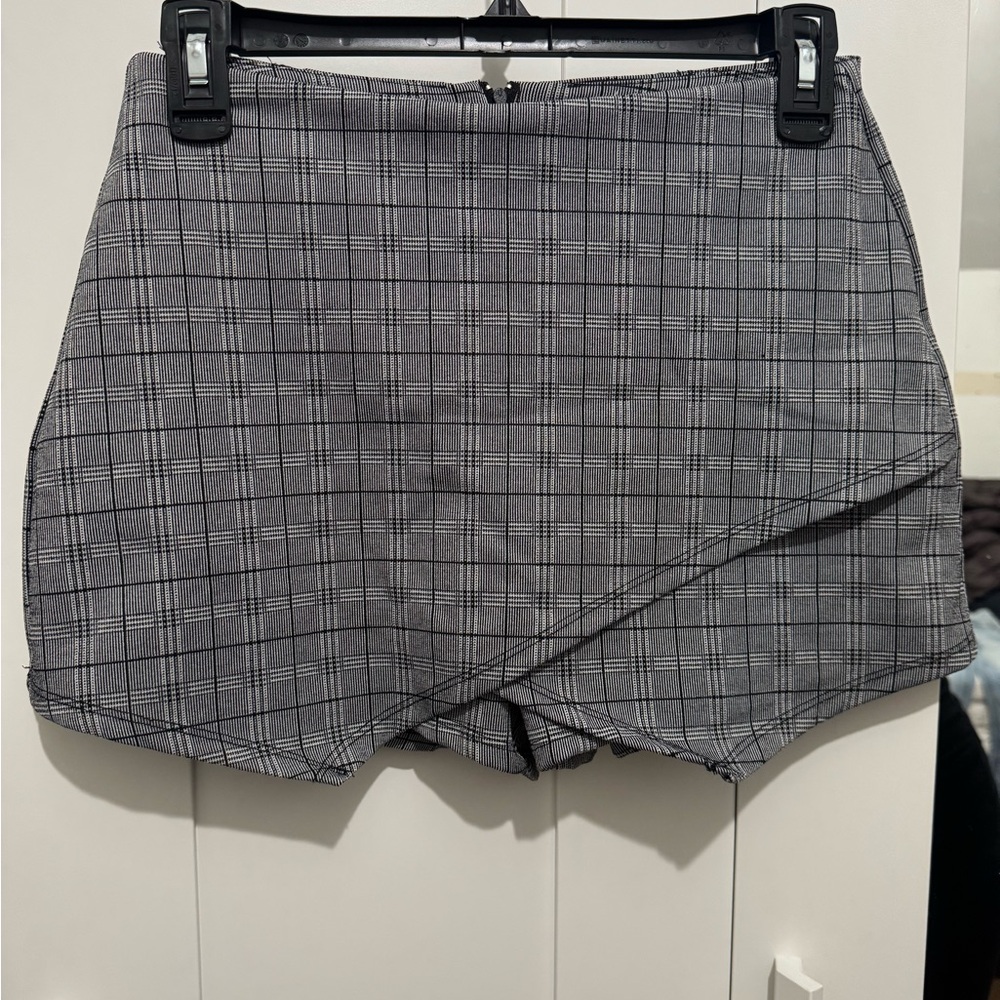 Gray Plaid Women's Skort
